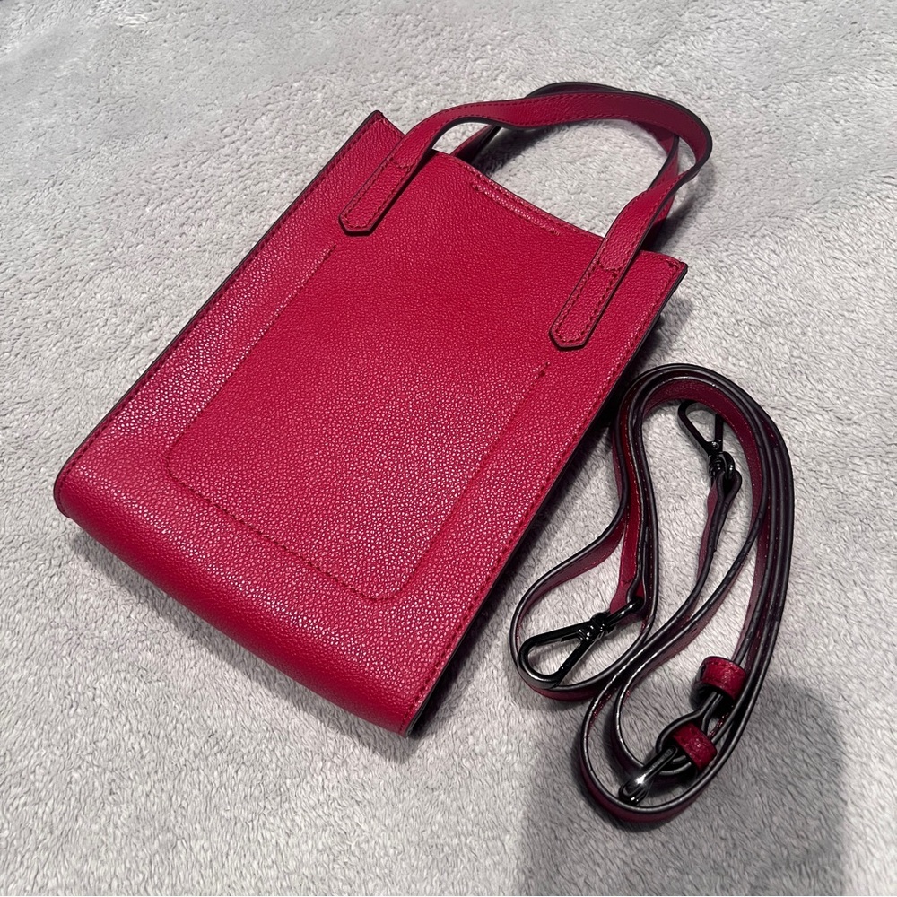 NWOT ESQUIRE Red Mini Tote - Picture 3 of 16